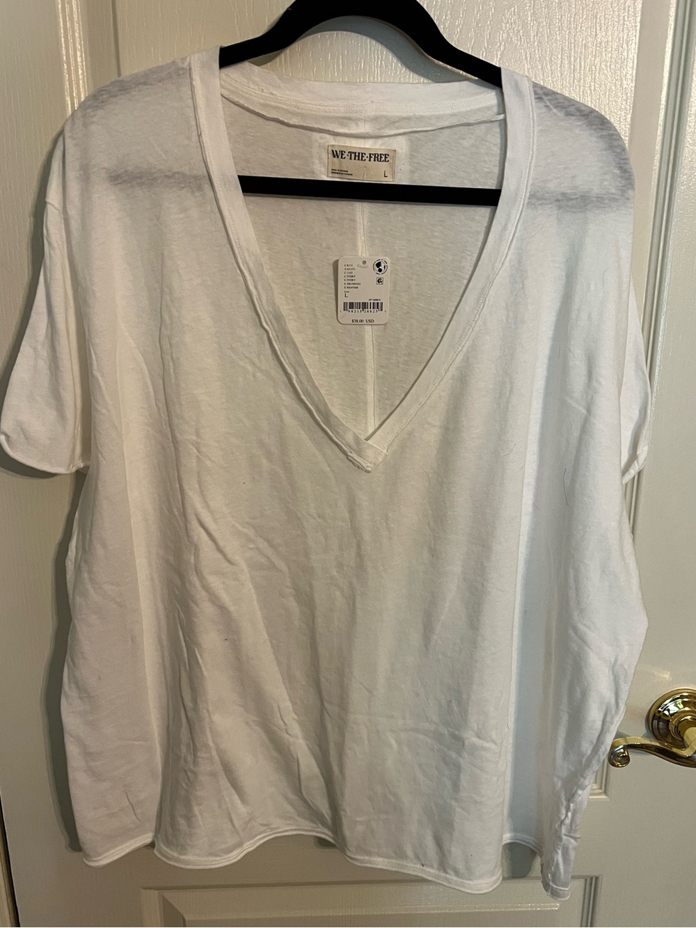 We The Free By Free People Nina Tee In Ivory NWT Size L